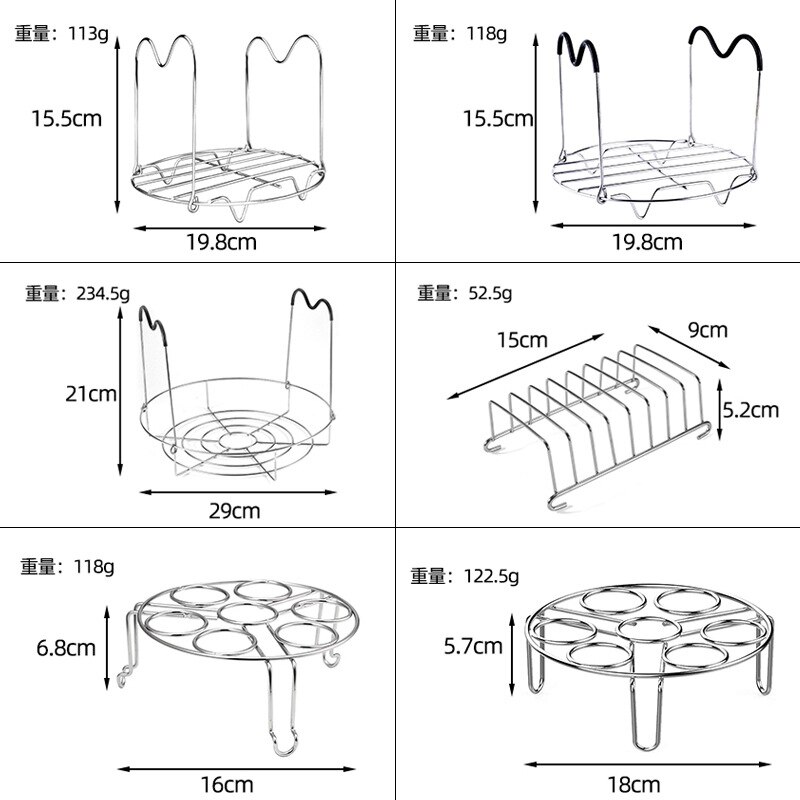 Stainless Steel Steamer Pot Pan Cooking Stand Heavy Duty Durable Stainless Steel Pressure Cooker Steamer Rack Trivet Cookware
