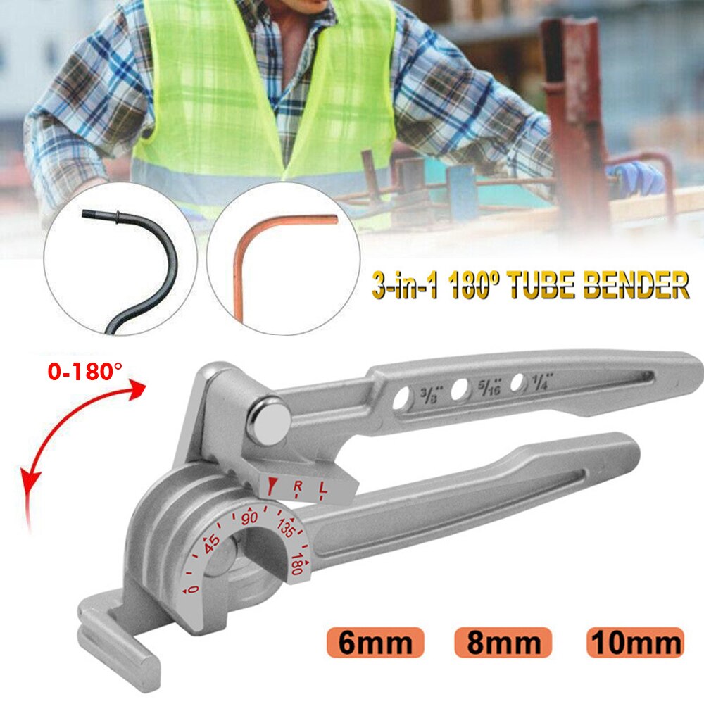 Mini Pipe Bender Copper Tube Bending Tool Handheld Brake Fuel Pipe 6mm /8mm /10mm Line Curving Pliers