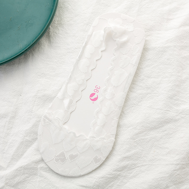 Thin Lace Socks Women Leaves Lace Invisible Socks Thin Ladies Lace Boat Socks Hollow Non-slip Shallow Socks Women Frilly Socks: Brown