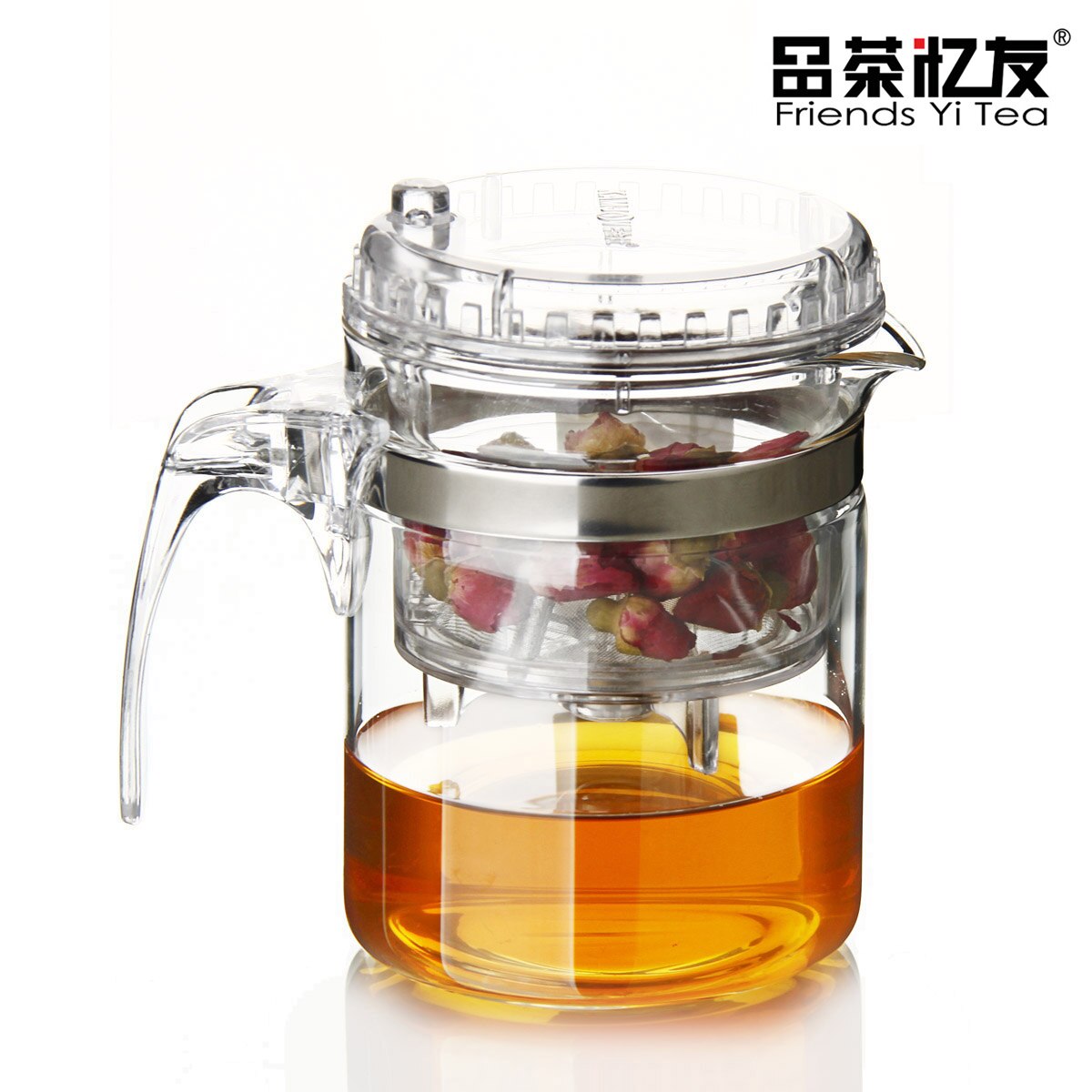 100% Echt Kamjove TP-140 Art Tea Cup Theepot 300 ml Glazen waterkoker zeef Elegante cup AUTO OPEN thee set zetgroep de cha