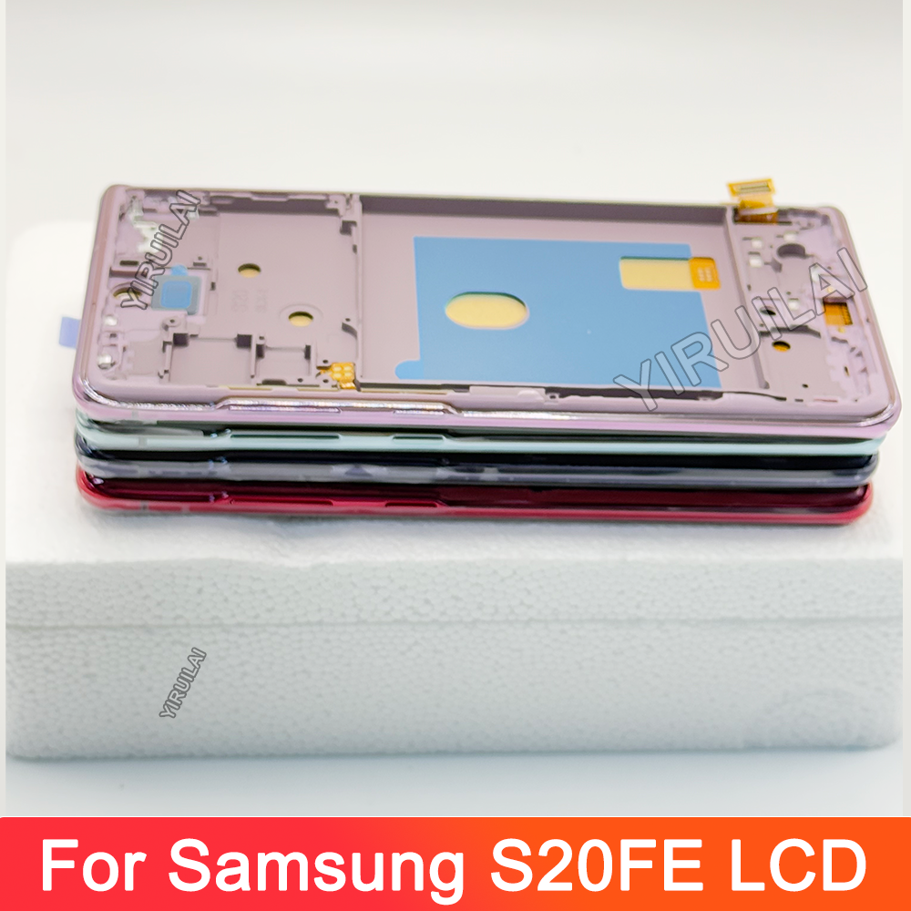 Écran Tactile TFT LCD de Remplacement avec Châssis, pour Samsung Galaxy S20 FE G781B