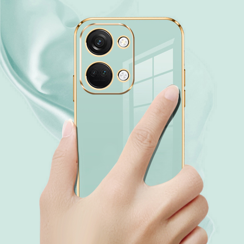 For OnePlus Nord 2T Case 1+ Nord 2T Phone Case CPH2399 CPH2401 Case Nord 2T Luxury Square Plating Shockproof Back Cover Fundas