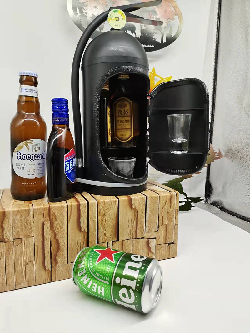 Mini-Bar pour pompier amateur de Whisky, fait à la main, de noël, conteneur d&#39;extincteur, boîte à vin, accessoires de Bar