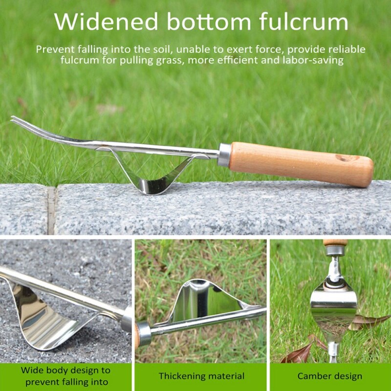 1 Pc Weeding Tool Stainless Steel Weeder Nursery Fork Seedling Transplanting Shovel Seedling Transplanting Shovel Two-legged For