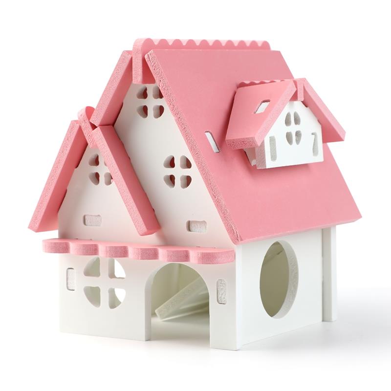 Houten Hamster Hideout Huis Eekhoorn Egel Villa Kleine Huisdier Habitat Hamster Accessoires Chinchilla Cavia Dierbenodigdheden