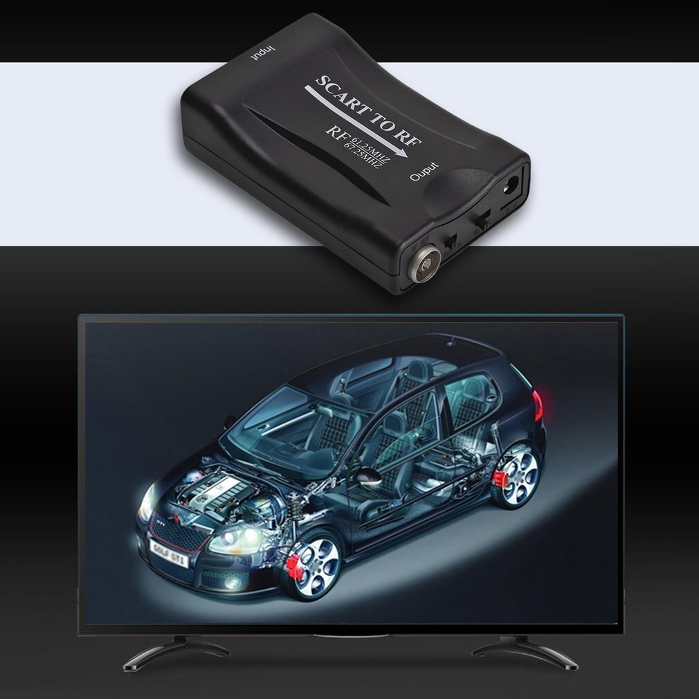 Rf 67.25Mhz 61.25Mhz Scart Box Om Oude Tv Scart Naar Rf Hoge Frequentie Uitgang Video Converter Signaal Conversie