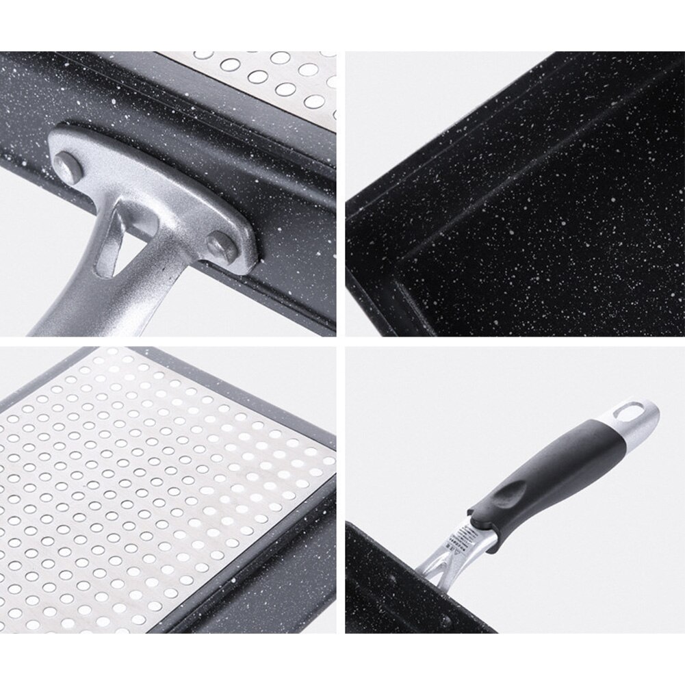 Japanse Stijl Hittebestendige Tamagoyaki Omelet Keuken Opknoping Huishoudelijke Kookgerei Voor Inductie Kookplaat Pan Non Stick