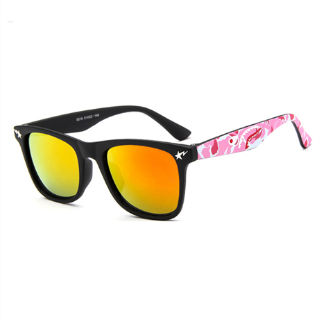 ALIKIAI Kids Sunglasses Small Shark Colorful Boys and Girls High Definition Square Sunglasses UV400: Orange
