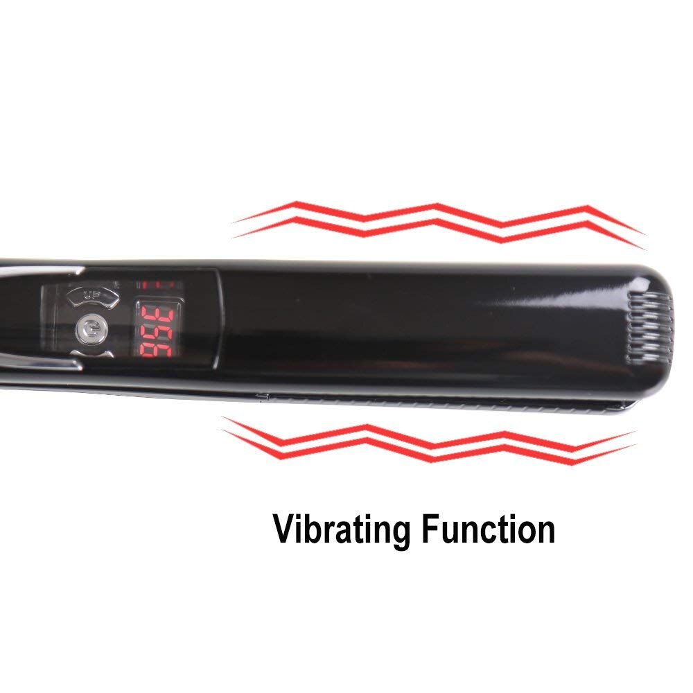 Titanium Flat Iron Vibrate Massage Keratin 470℉ Straightening Irons Hair Straightener Curler Fast Vibrating Salon Styling Tools