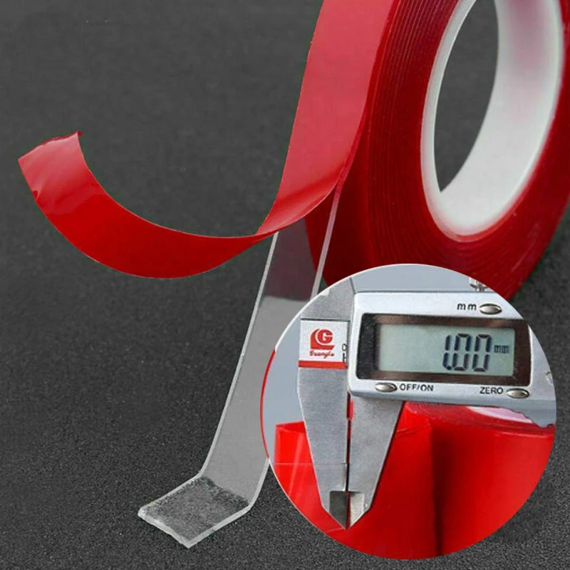 Doppelseitiges Klebeband, transparent, wasserfest, abnehmbar, doppelseitiges Montageband für Basteln, Teppiche, Fix, Zuhause, Büro, Zauberstab, Auto, Dekoration