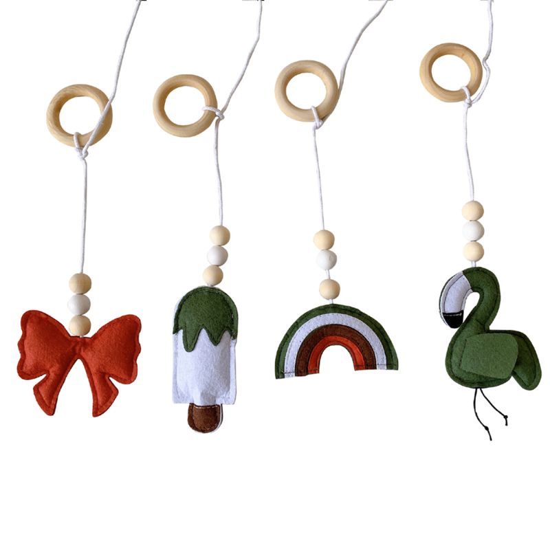 4Pcs Massief Houten Fitness Rack Hanger Baby Gym Speelgoed Opknoping Ornamenten Room Decor D7YD: 7