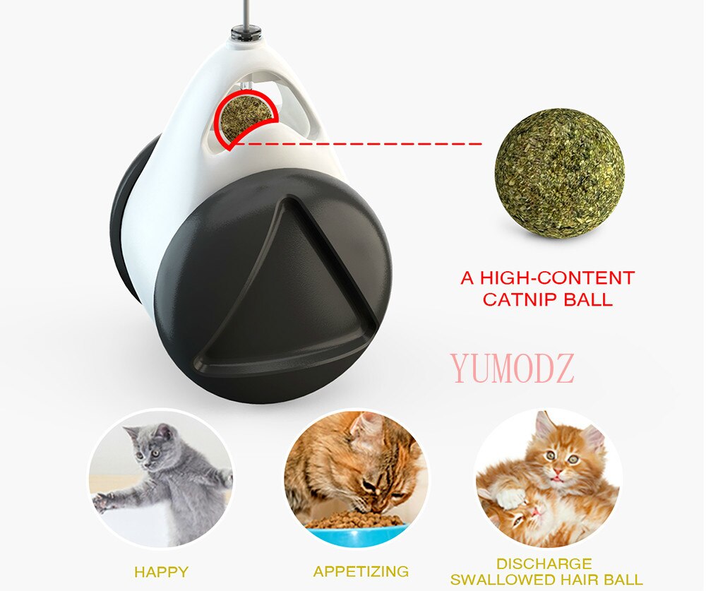 Tumbler swing toy cat kitten interactive balance car cat chase toys and catmint funny pet supplies cat accessories pet kittens