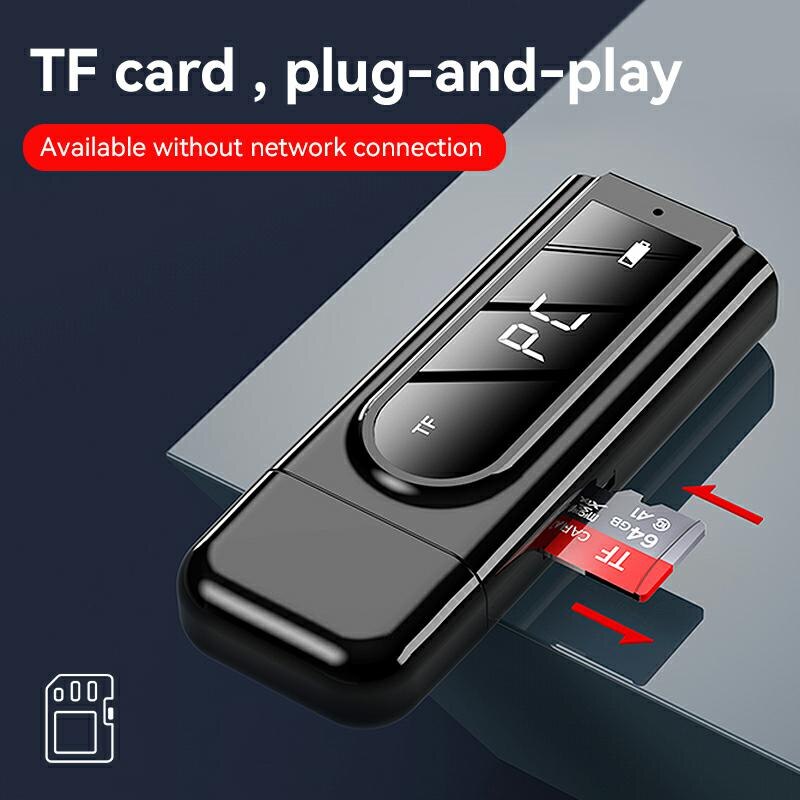 Ddj usb bluetooth 5.0 adapter, drahtloser sender mit lcd-display, usb-bluetooth-empfänger für fernseher, treiberloser usb-dongle 3.5mm