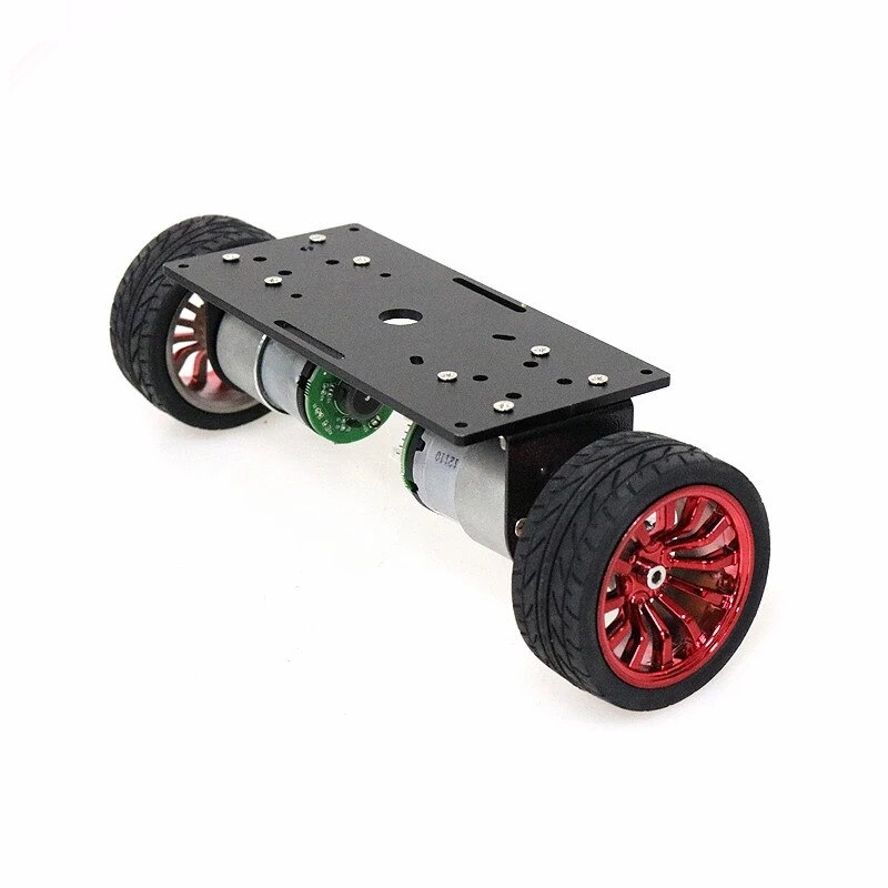 2WD DIY Self-balancing Robot Kit with 2pcs Enocder Motor Metal Plate Car Chassis Frame Mini Two-drive 2 Wheels Technology Toys