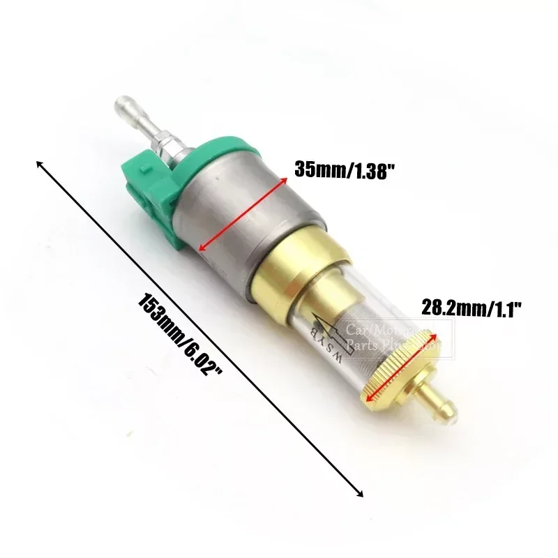 12V/24V 16ml/18ml Diesel Heater Fuel Pump with Double Filter, Quieter, Diesel Heater Replacement Parts for All Diesel Parking