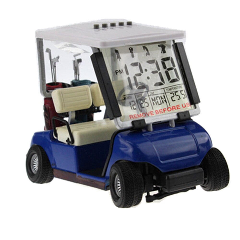 CRESTGOLF Mini Golf Warenkorb Wecker LCD Digital Datum Anzeige Perfekte Schreibtisch Dekoration Golf Zubehör