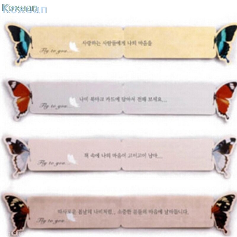 4 Pcs Books Marks Flower Print Bookmark Stationery Mini Paper 3D Stereo Butterfly Bookmarks For Kids Student School Supplies