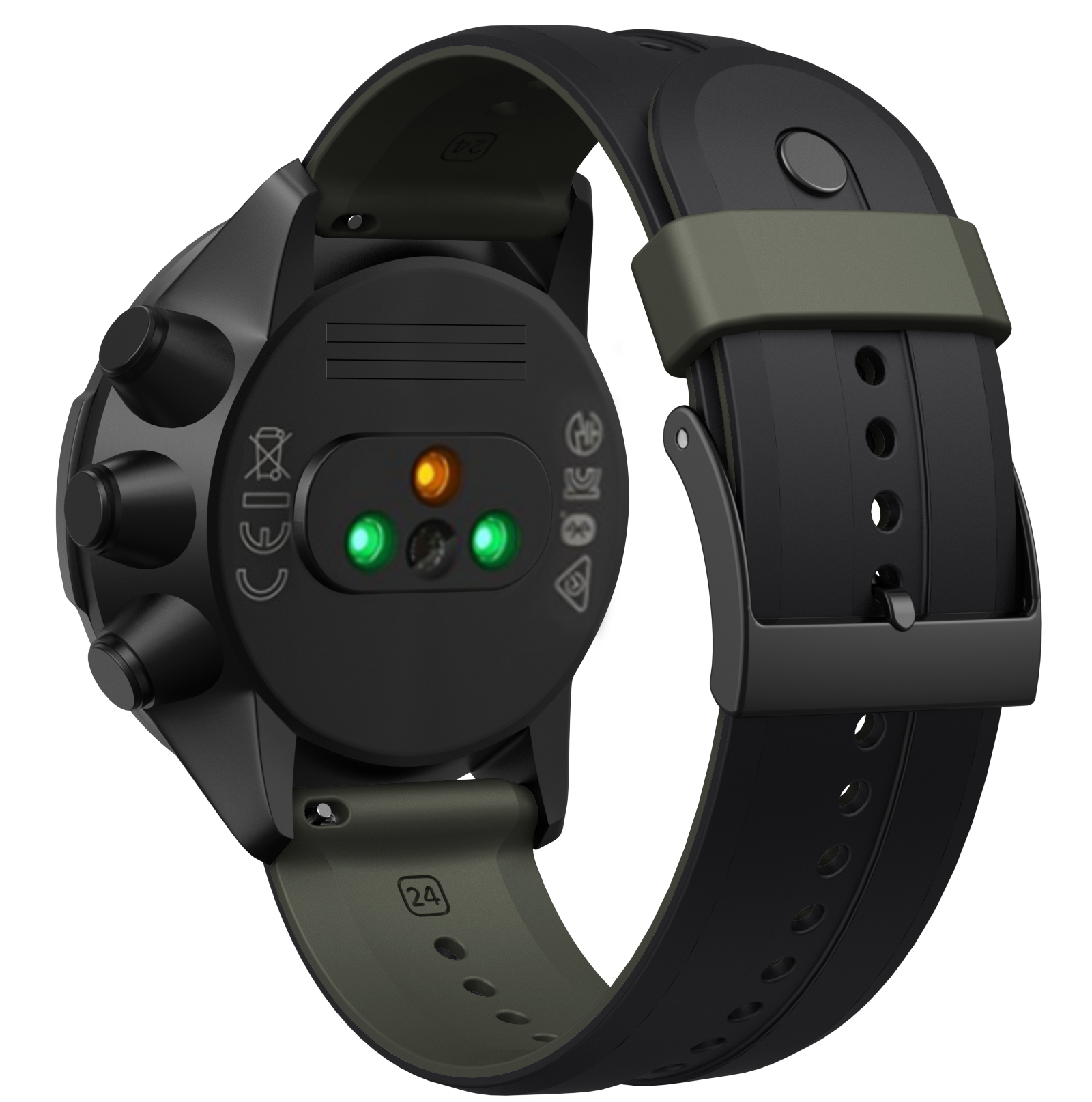 Correa de silicona de colores dobles de 24mm para pulsera Suunto 7, pulsera para reloj Suunto 9, correa deportiva para Suunto 9 Baro/Spartan