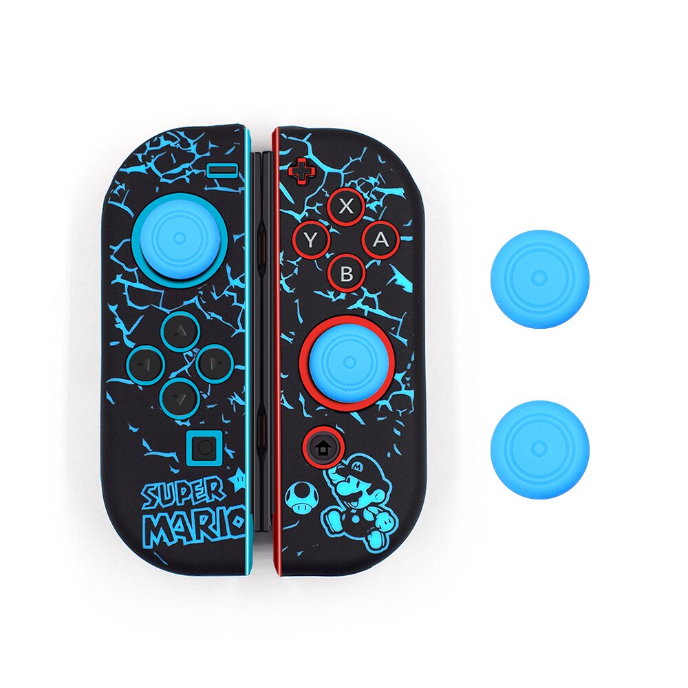 For Nintend Switch NS NX Joy-Con Soft Silicone Protective Skin Case +Grip Joystick Caps For Switch Joy Con Controller Cover: A