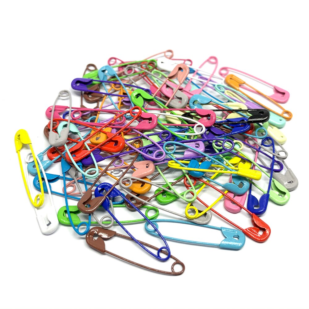 Épingles de sûreté colorées de 30mm, 100 pièces, accessoires de couture, bricolage, aiguilles en acier inoxydable, petite broche, vêtements: random mixed