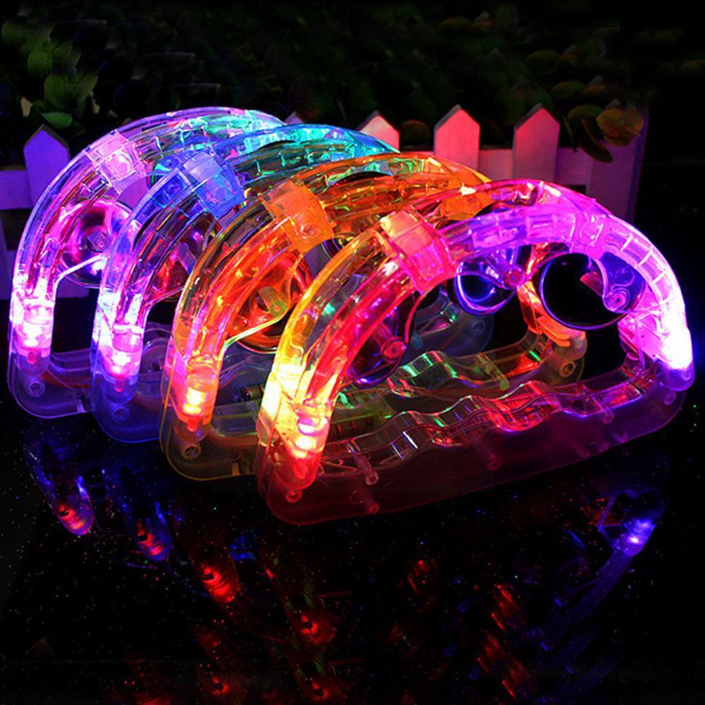 Led Tambourine Clear Light Up Sensory Toy Flashing Tambourine Musical Instrument Shaking Toy For Festivals Birthday Party Z1j8