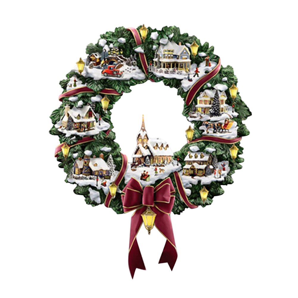 Christmas Tree Glass Showcase Rotating Sculpture Train Decorations Paste Window Paste Stickers Christmas Decorations for Home: I