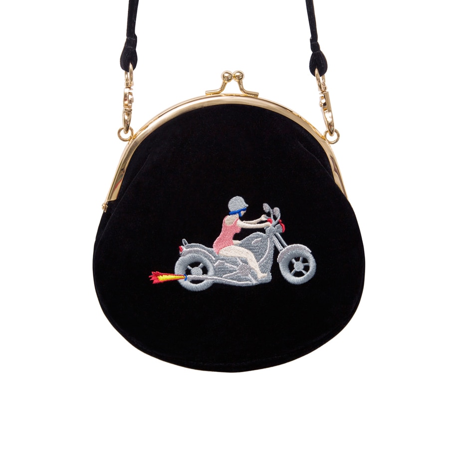 YIZI SToRe Vintage Velvet Embroidery Women Messenger Bags In Semi-circle Round Shape Original (FUN KIK)
