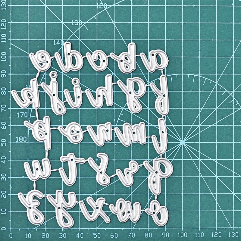 Yaminsannio 26 Alfabet A-Z Letters Metalen Stansmessen Voor Diy Scrapbooking Kaarten Maken Embossing Stencil Diecut Sterft
