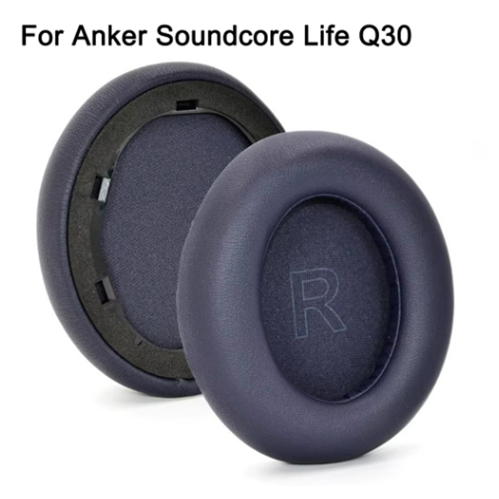 Für Anker Soundcore Leben Q35 Q30 Q20 Q10 Ohrenschützer mit Schnalle Kopfhörer Erinnerung Schaum Ohrpolster mit Proteinleder Ersatz: Blau