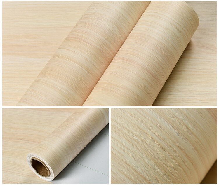 Rollo de papel tapiz autoadhesivo para muebles y armarios, película decorativa de vinilo, impermeable, PVC, pegatinas de grano de madera para decoración del hogar, bricolaje: B02 / 3mx60cm