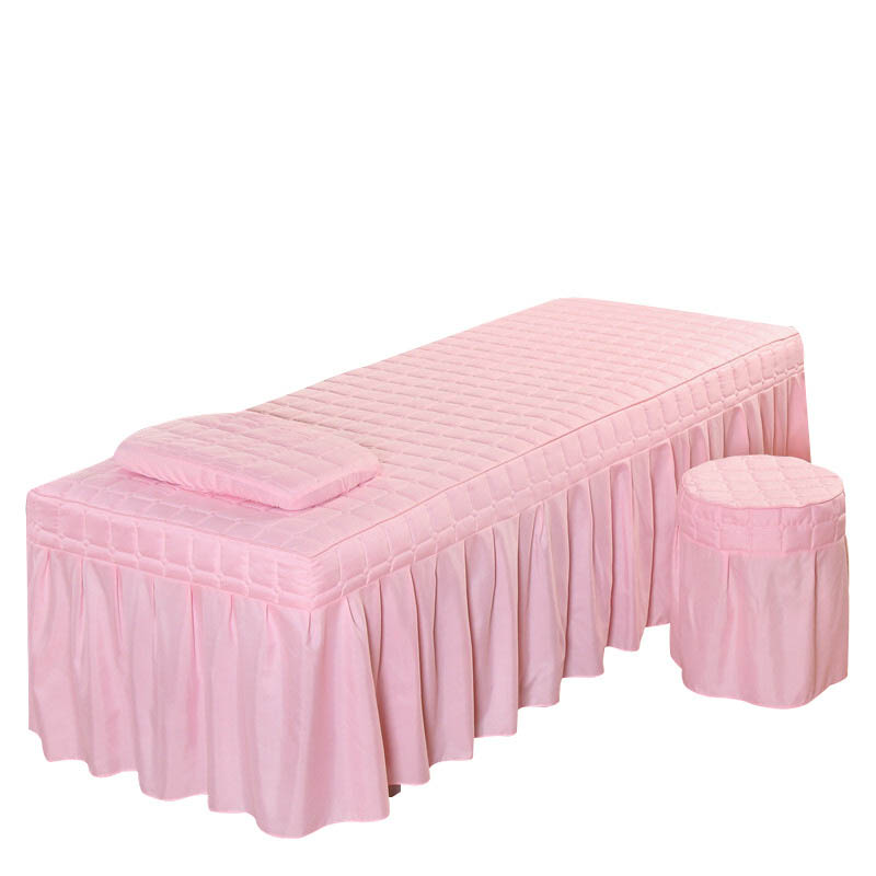 Massage Tafel Laken - Effen Kleur - Polyester Katoen Mix - Met Gat voor Salon & Thuisgebruik: 180*65cm / Roze