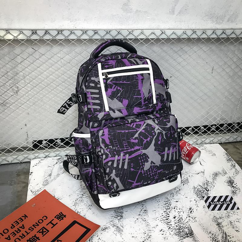 Oxford damesrugzak 15.6 inch laptoprugzak schooltas tiener grote capaciteit mochilas damesrugzak: Paars