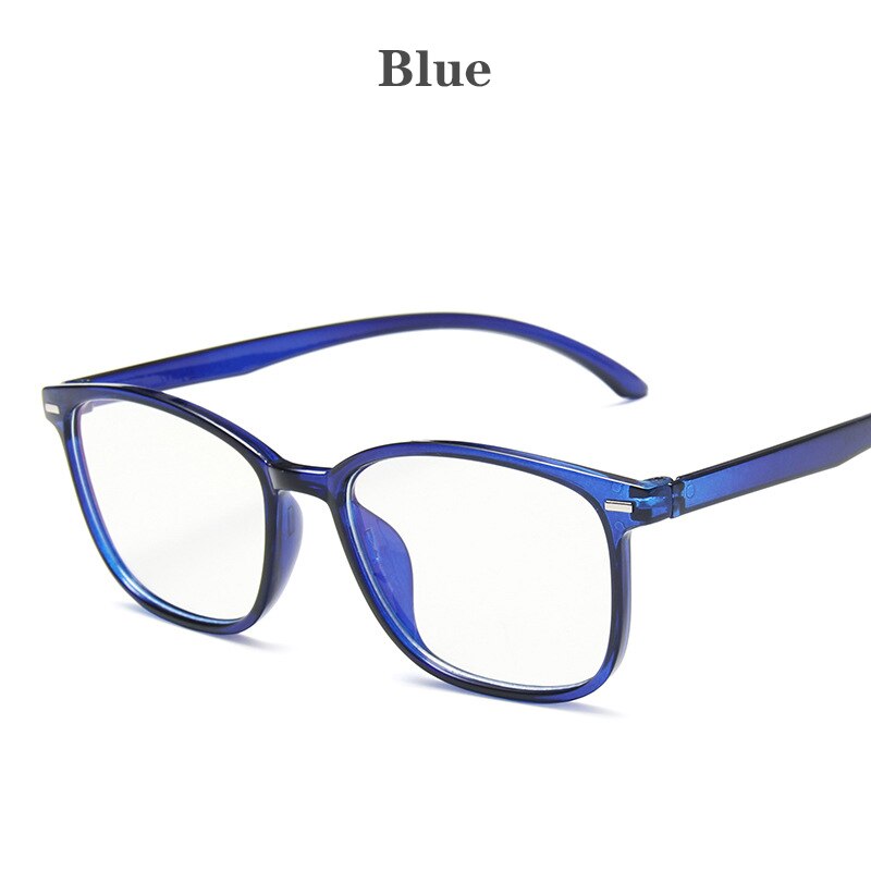 KOTTDO Square Plastic Glasses Frames Women Men Clear Transparent Computer Black Eyeglasses Frames Vintage Retro Optical Eyewear: blue