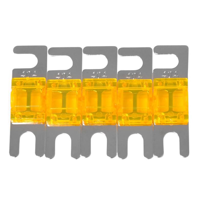 VODOOL, 5 unidades por juego, 30/40/60/80/100A, Audio estéreo para coche niquelado, 32V AFS, Mini fusibles ANL, fusibles de bloqueo automático, fusible de protección para circuitos