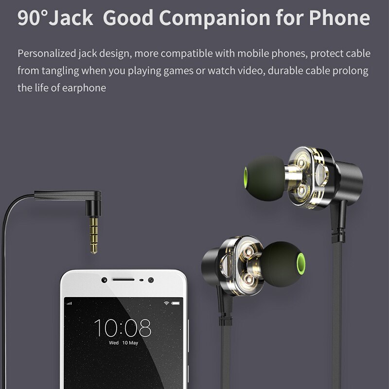 Awei  z1 sport bekabelde headset met microfoon stereo in-ear muziek oordopjes 3.5mm l buigende vier dynamische headset voor telefoon oordopjes