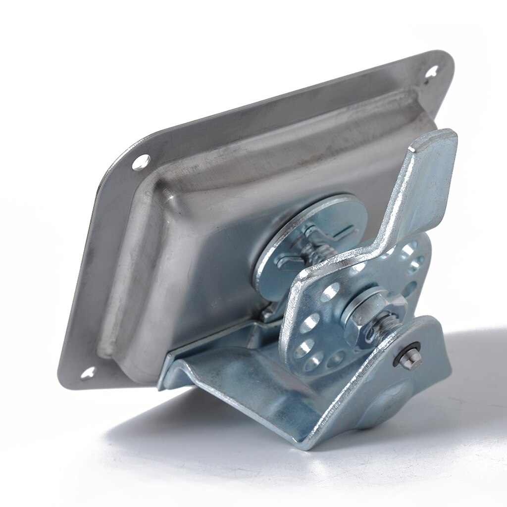 2 Set Silver Recessed Stainless Folding T Lock / Handle Trailer With Gasket Kit