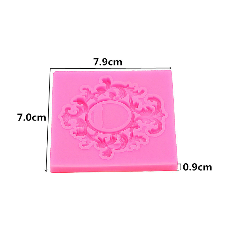 Gadgets Fondant Mallen Kleine Ovale frame Silicone rubber flexibele voedsel veilig mold klei, fondant, keramische, sieraden mould