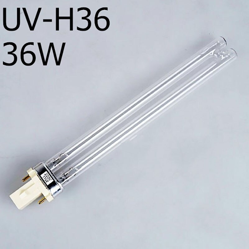 JEBO UV Sterilizer Light Replace Tube Watts 2-pin G23 Base Linear Twin Tube UV-C Germicidal Ultraviolet Light Bulb UV-H5-H36 36W