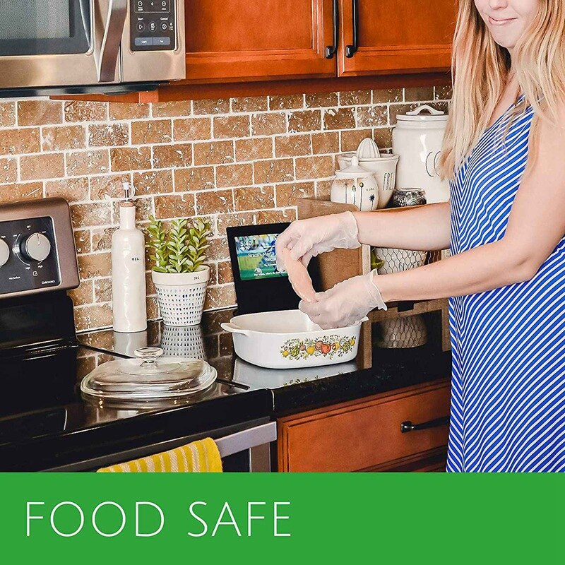 100 wegwerphandschoenen van latex, wit, antislip, zuur- en alkali-laboratoriumrubber, latex handschoenen, schoonmaakmiddelen voor huishoudelijk gebruik