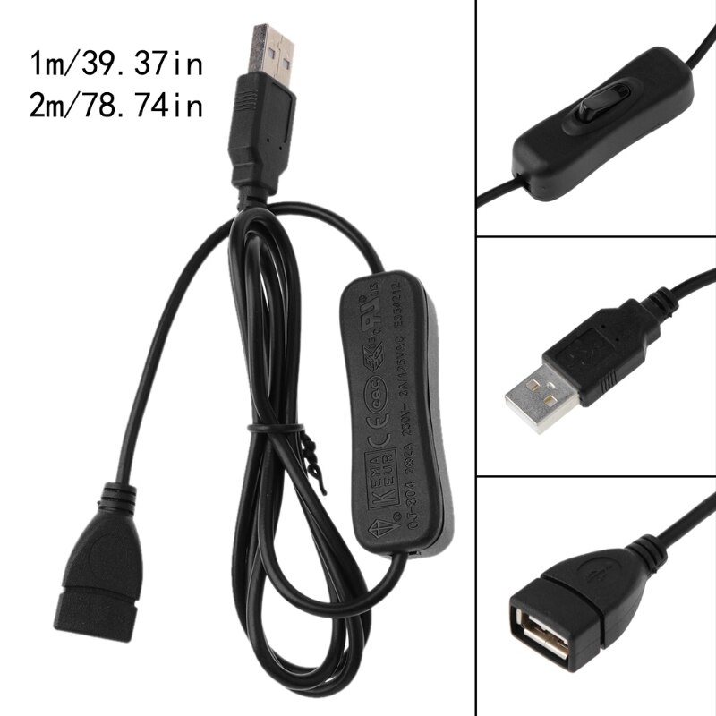 Usb-jatkokaapelin virtakytkin pc:lle usb-tuuletin led-lamppulaturi raspberry pi nov -26a