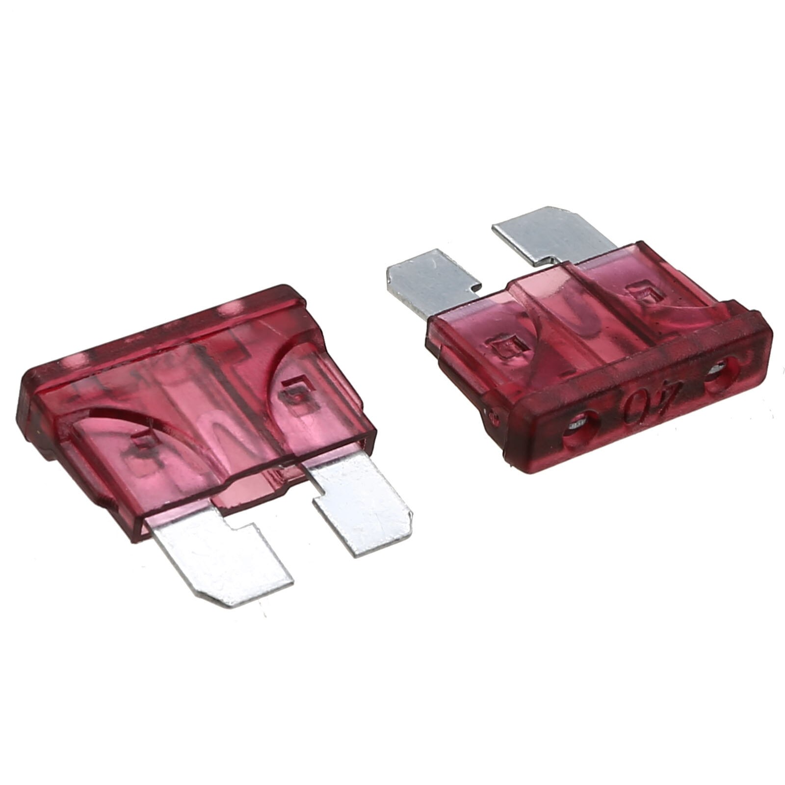 MAYITR 10pcs 40A Auto Fuse Coded Standard Blade PC + Zn Alloy Fuse for Auto Car Truck Purple Red Color