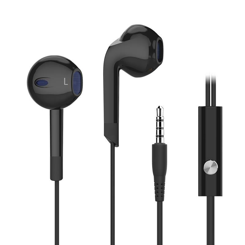 Langsdom Type C Super bass Earphone V6T Stereo in-ear Earphones USB 3.5mm gaming headset E6U with Microphones for Type-c Phones: 3.5mm black with Mic
