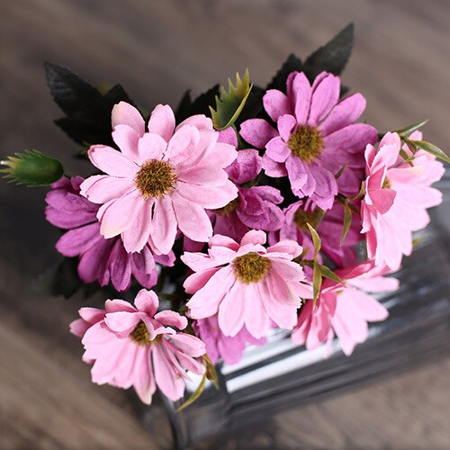 10 Hoofd Kunstbloemen Gerbera Tak Handgemaakte Diy Bloem Muur Boeket Nep Bloem Home Banket Bruiloft Kerst Decoratie: light pink