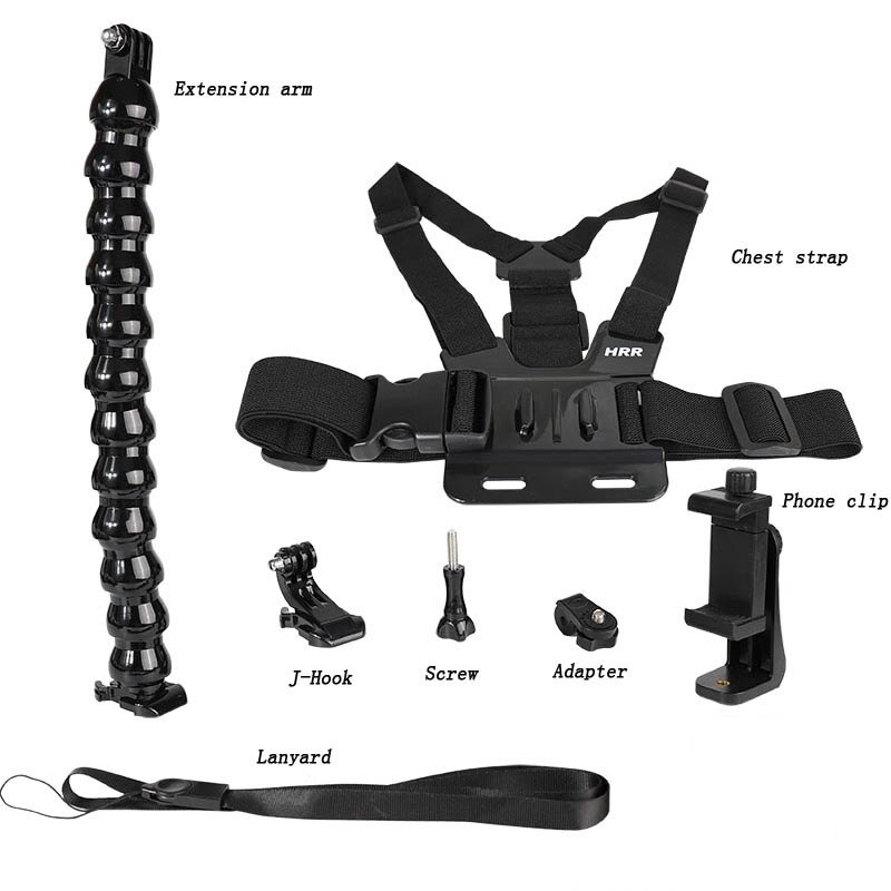 Arnés de montaje en el pecho para teléfono móvil, soporte de correa con Clip para Cámara de Acción, para GoPro, Xiaomi, Huawei, Samsung, iPhone Plus, etc.: No wide-angle lens