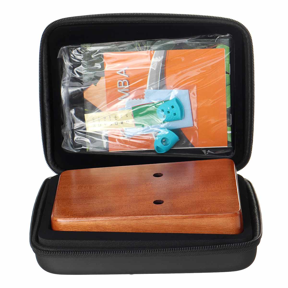 17 Key Thumb Piano Mahogany Wooden Kalimba Keyboard Mbira Body Musical Instrument Thumb Finger Piano with Hammer Kalimba Piano