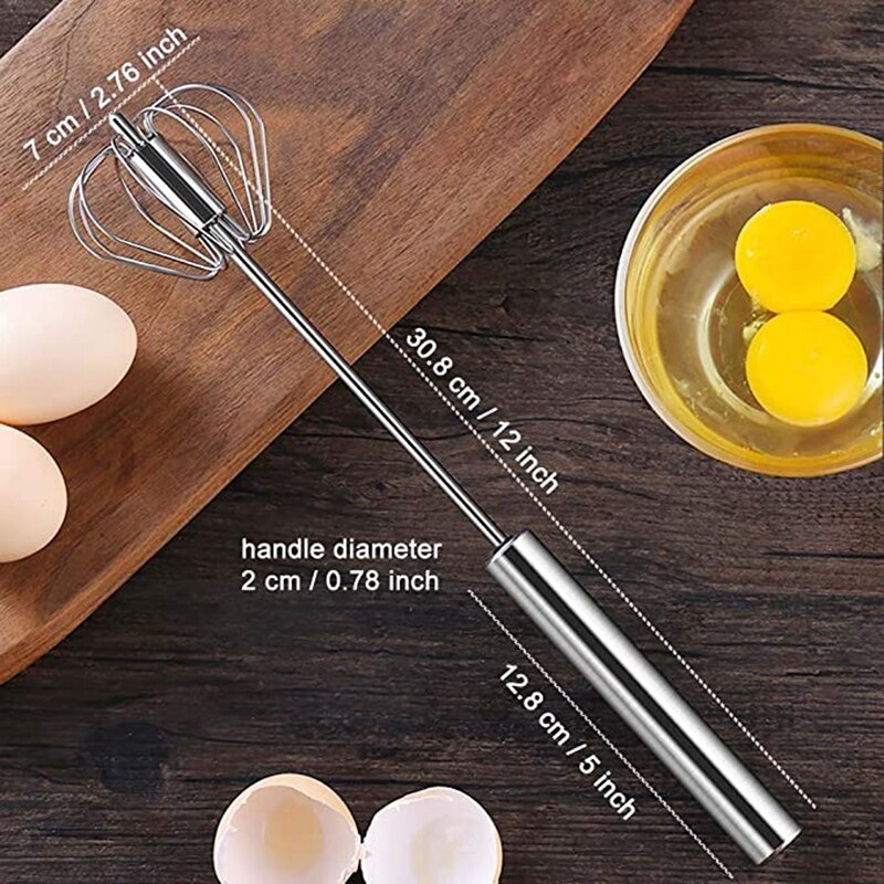 Roestvrijstalen mixer 12 inch eierklopper handmatige persmixer is gemakkelijk te gebruiken bespaart veel energie geschikt voor keuken