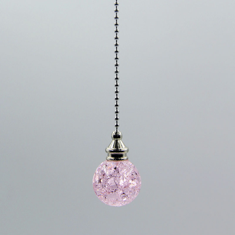 3cm couleur cristal glace fissure boule pendentif ventilateur interrupteur pendentif suspendu Suncatcher maison décoration de mariage ornements créatifs: pink