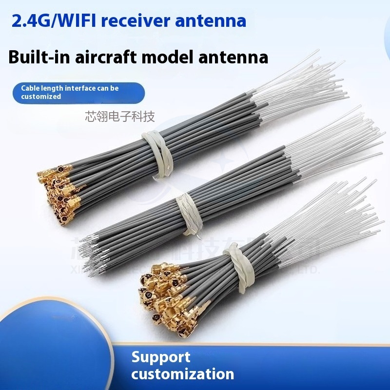 5 Stück 2,4 g Empfänger-Transceiver-Antenne Bluetooth-Antenne Der versilberte Kabelanschluss der integrierten WLAN-Antenne ist geschweißt