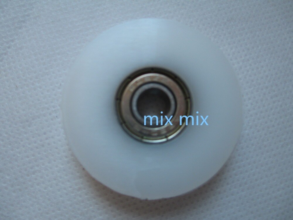 Fixmee 1Pc 46.5Mm Ronde Groef Nylon Katrol Wielen Roller Voor 5Mm Touw W/608ZZ Lager
