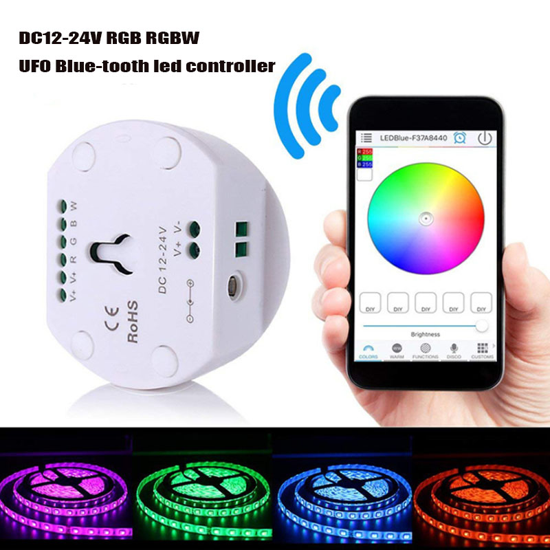 DC12-24V RGB RGBW UFO Blue-tooth 16 Million Colors IOS Android LED Controller Timing Function Group Control Music Mode